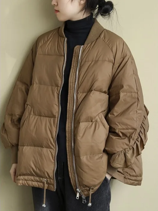 

Warmth Lightweight Loose Artistic Design Women's Cotton Jaet Winter Collection Comfortable Outerwear Sli Commute Wear