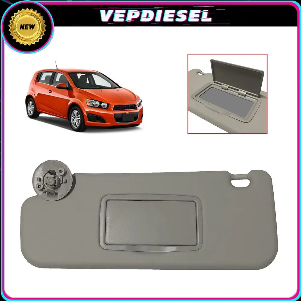 

New Gray Right Passenger Side Sun Visor Shade Sunvisor Sunshade for Chevrolet Spark 2011-2022 Chevy Sonic 2012-20 Car Sun Visor