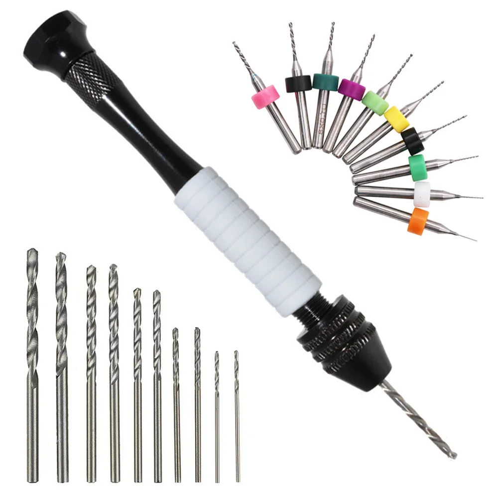 

Pin Vise Hand Drill Set Manual Craft Rotary Tools for Craft Carving / Jewelry Making with Twist Drills, Manual Craft Twist Bits