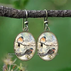 New Vintage Bird Drop Hanging Earrings for Women Bronze Girl Dangle Earring Stylish Jewelry Personality Gift