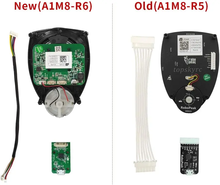 SLAMTEC RPLIDAR A1M8 360-stopniowy skaner czujników LIDAR 12 metrów promień skanowania 2D unikanie przeszkód, nawigacja robotów