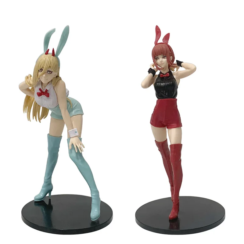 Image of Anime Chainsaw Man Denji Makima Figur Niedliche Hasen Actionfigur Pochita Figur Modell Spielzeug Desktop-Dekorationen Kawaii Mädchenpuppen