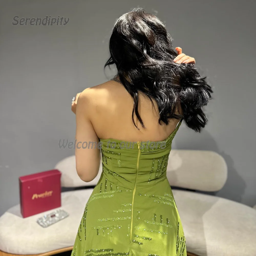 Serendipity Satin Trumpet Off The Shoulder Evening Dress Elegant Sequined Cocktail Party Prom Gowns  فساتين سهرة For Sexy Women