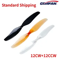 12Pairs(12CW+12CCW) Gemfan 75mm 2-Blade Propeller 1mm 1.5mm (Random Color) for DJI Tello FPV 3inch Toothpick Drone