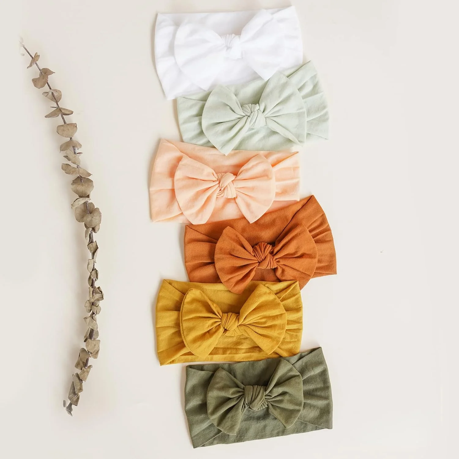 21 fasce per capelli in nylon per bambini, fasce per capelli, elastici per capelli, per neonate, neonati e bambini piccoli