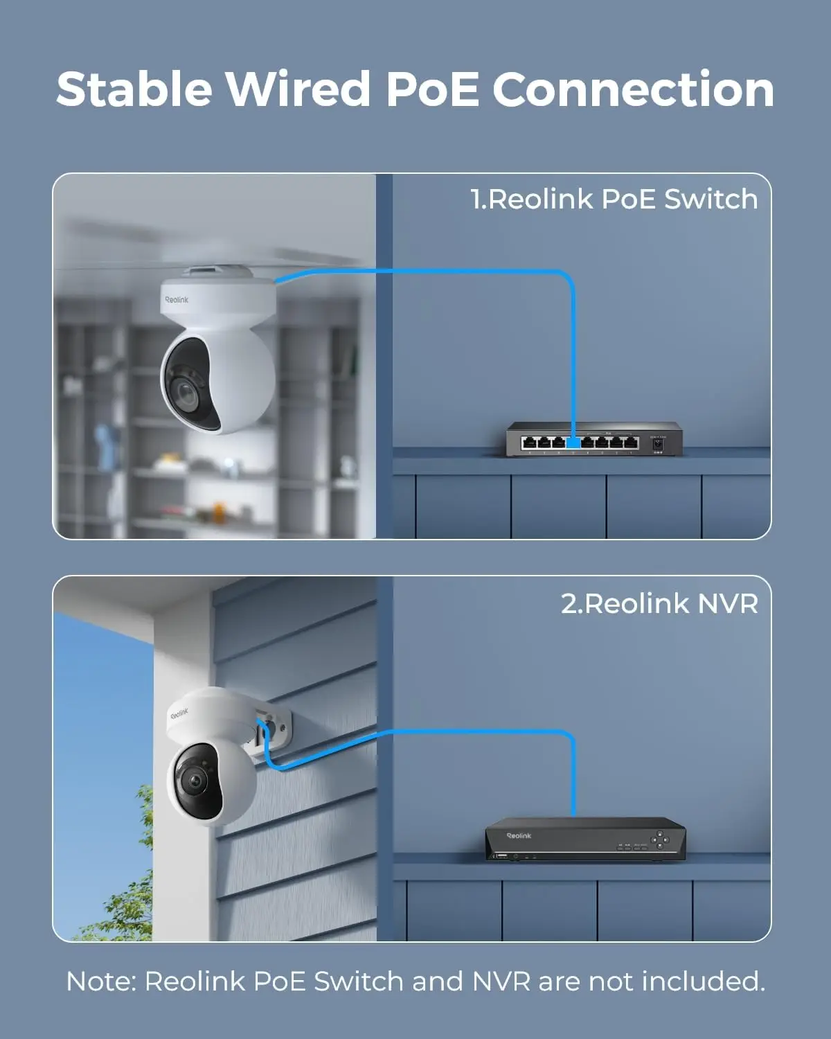 PoE 4K Outdoor Home Security Camera with 355° Pan & 50° Tilt Auto Tracking, 24/7 Recording, Color Night Vision, Smart Detection, Two-Way Talk, No Monthly Fee view 6