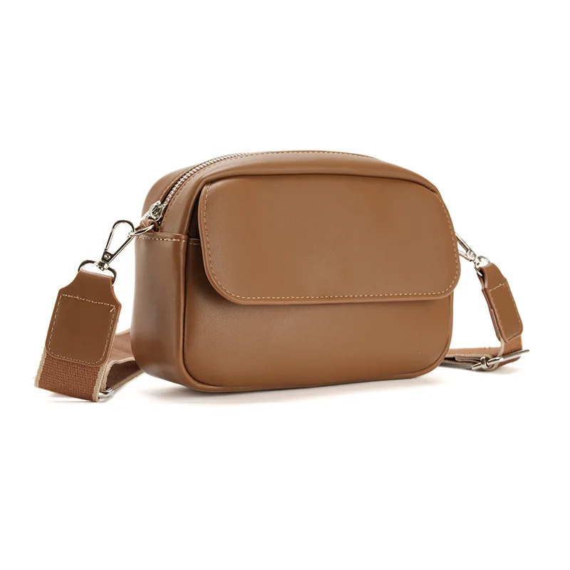 

Women' Bag Small PU Leather Crossbody Bag Fashion Female Handbag with Wide Strap Shoulder Bag Ladies Design Purse Messenger