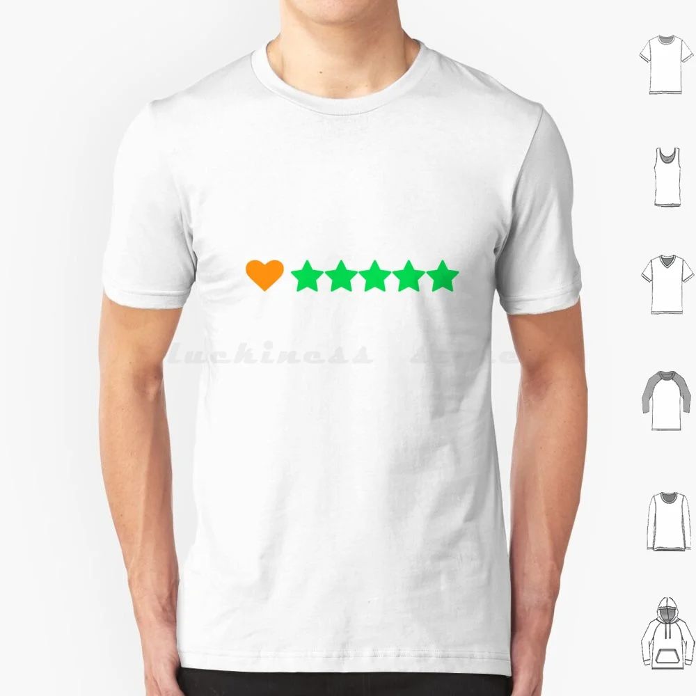 Letterboxd Rating Heart And 5 Stars T Shirt Cotton Men Women DIY Print Letterboxd Film 5 Star A24 Movie Cinema Film Review