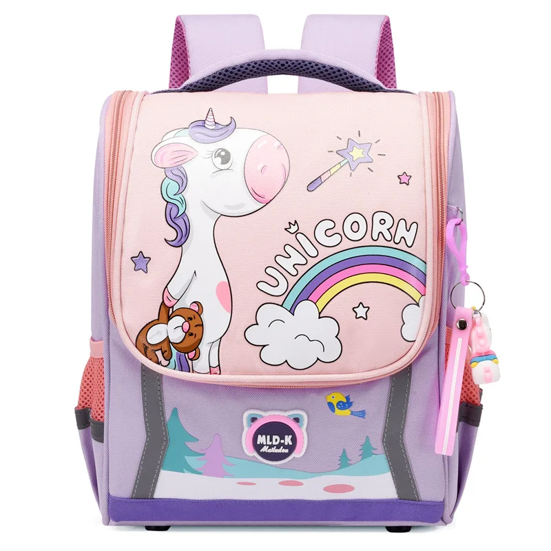 Cute Girls Unicorn Backpacks For Boys 1-3 Grade Cartoon Orthopedic Waterproof Backpack Kindergarten School Bag Mochila Escolar