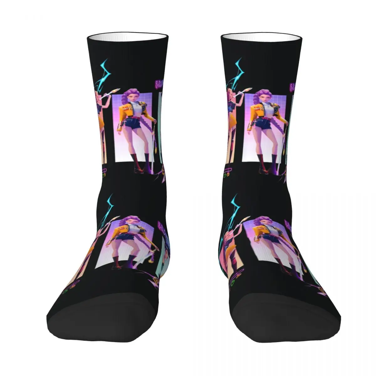 Demon Hunters Anime Band Socks Autumn Stockings Funny Unisex Warm Soft Socks Graphic Outdoor Non Slip Socks