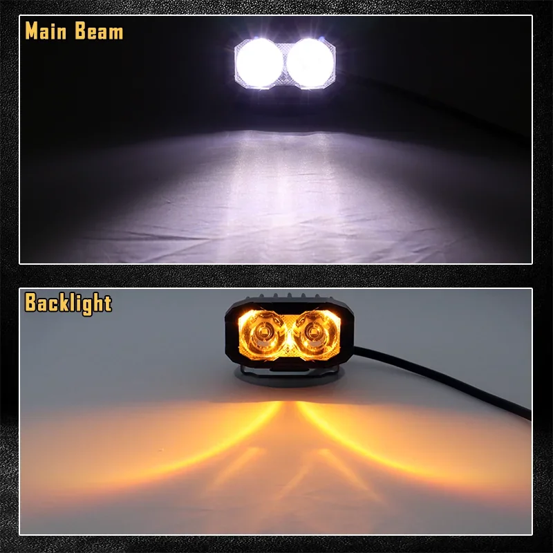 Premium Amber Light Emitting Diode Off-Road Lights for Off-Road Vehicles - The Best Yellow Pod Lights for Off-Road Adventures