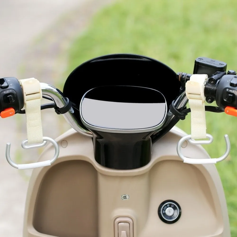 2PCS Extended Length Handlebar Hook Hanging Bracket Aluminum Alloy Helmet Hanger Heavy Duty Universal Handlebar Mount Hook