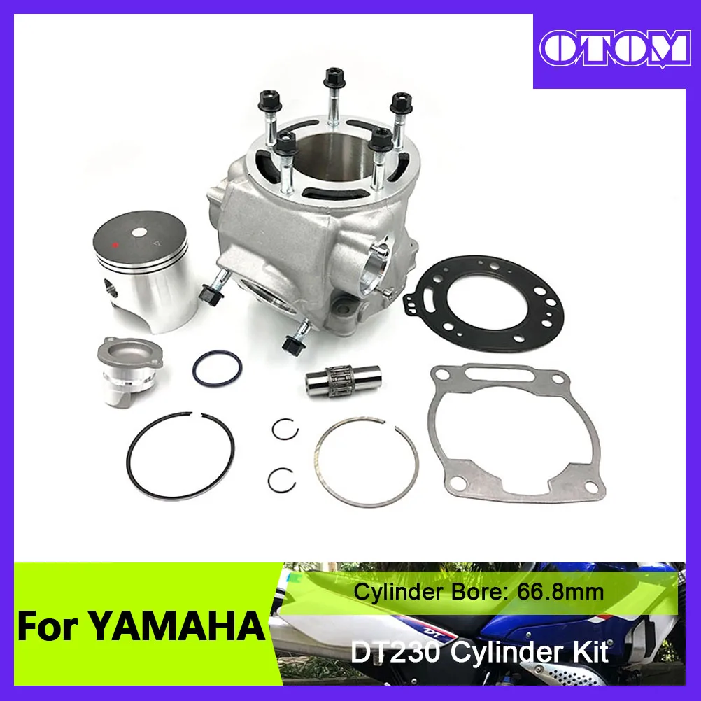 Zestaw cylindrów silnika motocykla Std 66.80mm dla YAMAHA DT230 Loncin MT250 GPX TSE250R KAYO KT250 HJ250H części pierścienia tłokowego KEWS