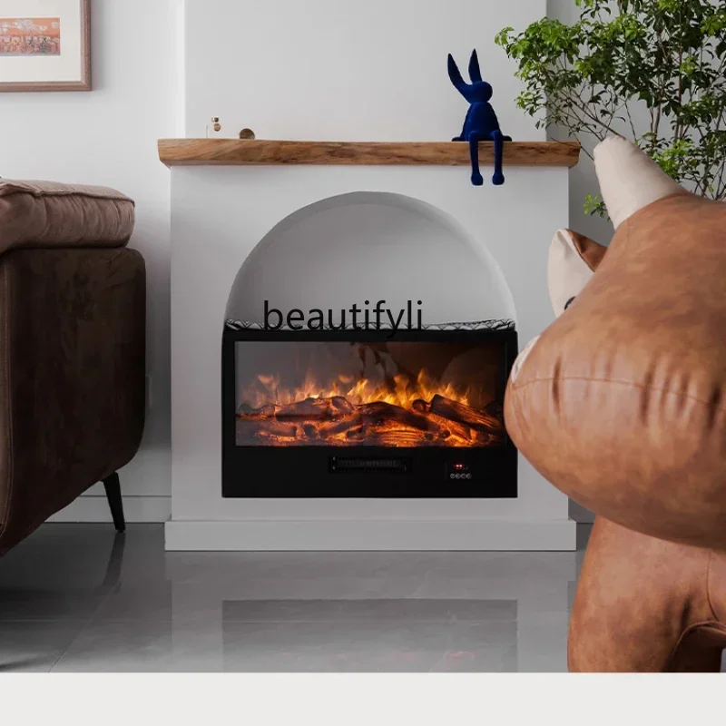 

Fireplace Electronic Simulation Flame Fireplace Heater Household Living Room Television Background Wall Curio Cabinet