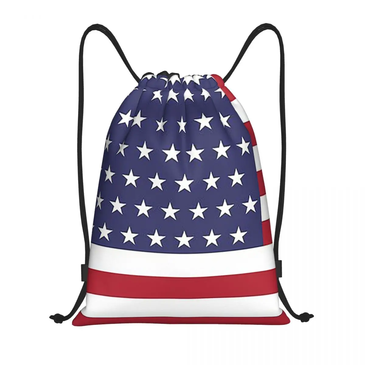 

American Flag Graphic Design Backpacks Portable Drawstring Bags Shoes Bag Book Bags for Travel Students