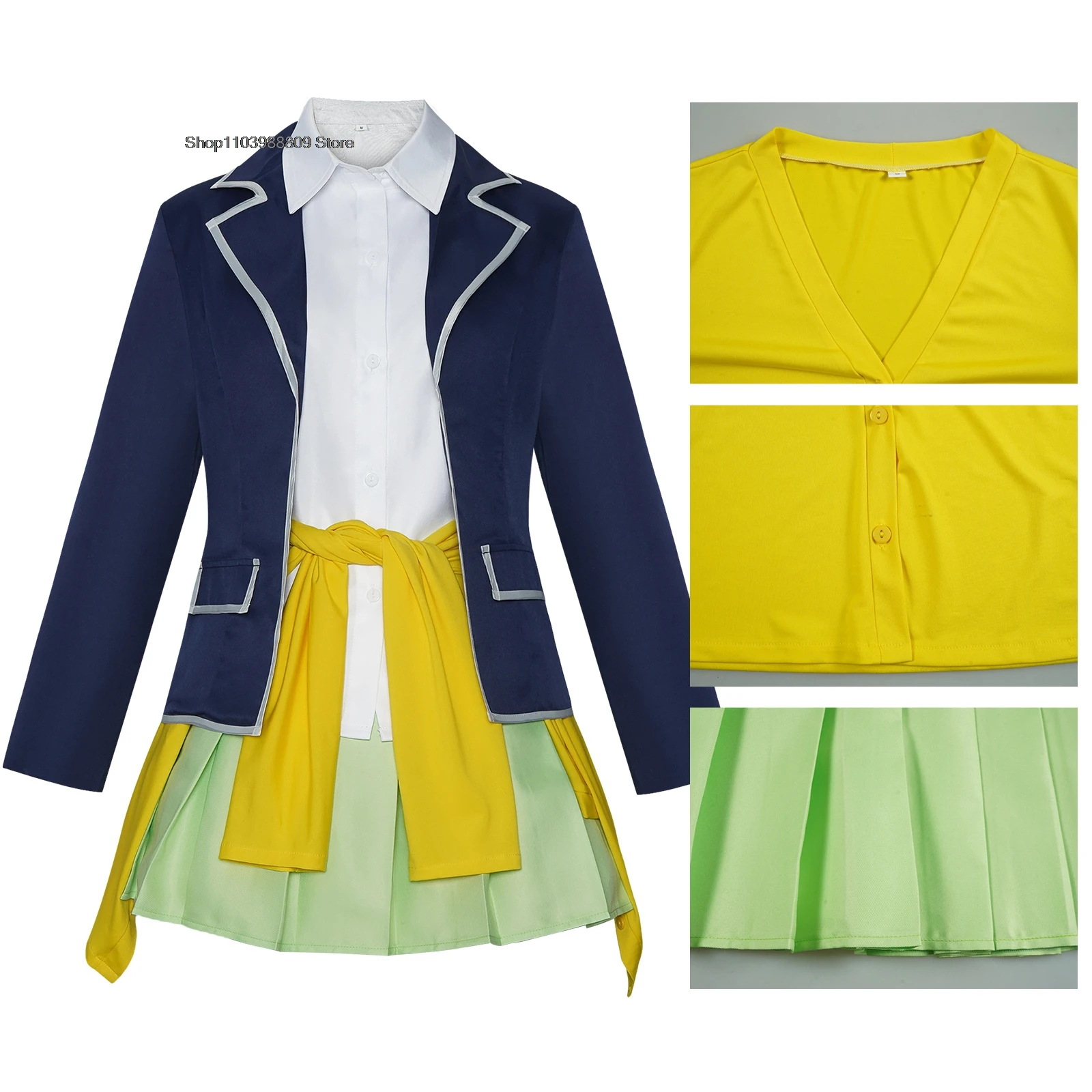 Anime La Quintessenza Quintuplets Nakano Itsuki Nakano Yotsuba Nakano Ichika Costume Cosplay Parrucca Uniforme Scolastica Cappotto Gonna