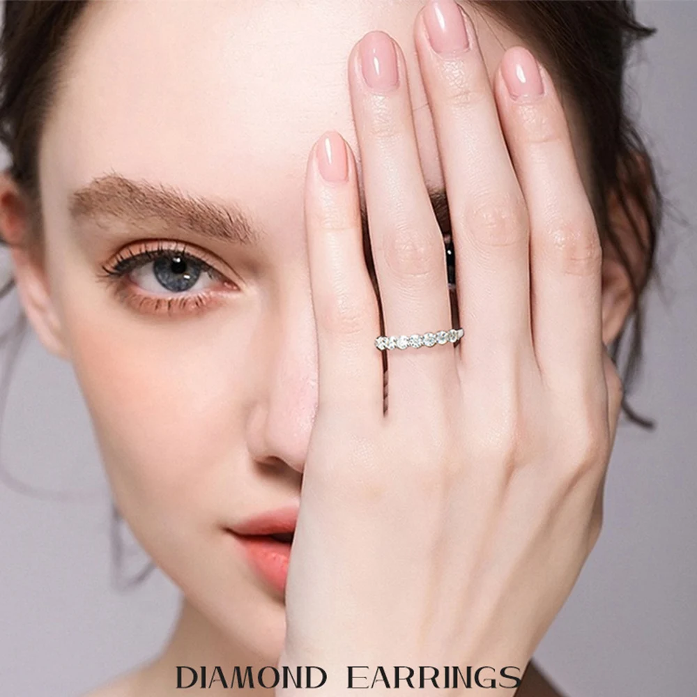 

ICEBLING кольцо с муассанитом для женщин, стерлинговое серебро S925, VVS, свадебное кольцо с бриллиантами, ювелирные изделия