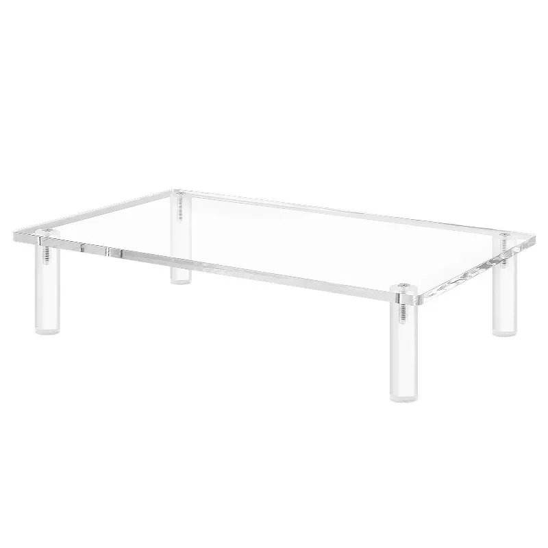 Acrylic desktop computer heightening bracket, monitor screen shelf, office desktop storage compartment rack