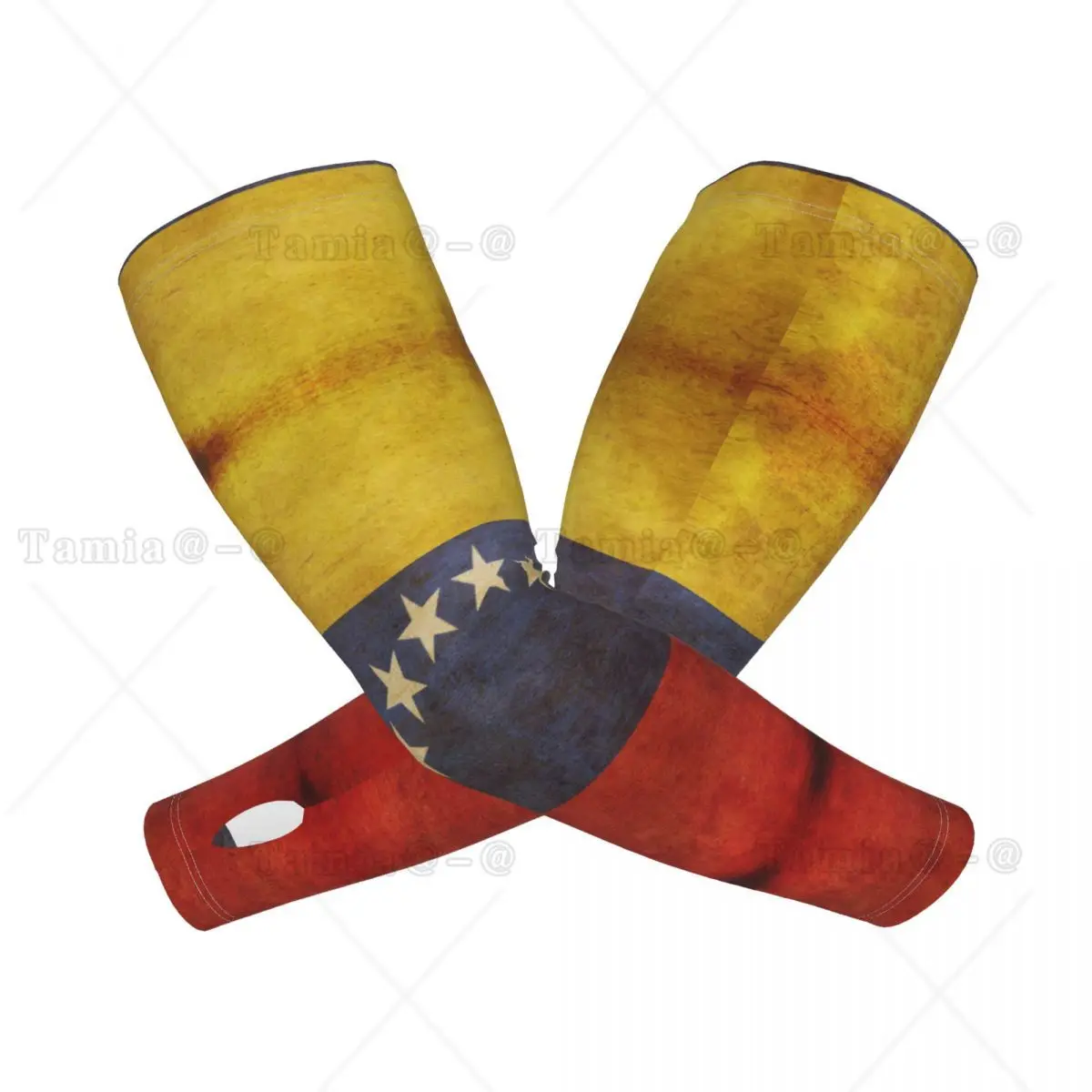 ปลอกแขนกีฬา Sun UV Protection Venezuela Grunge Flag Hand Cover Cooling วิ่งตกปลาขี่จักรยานแขน