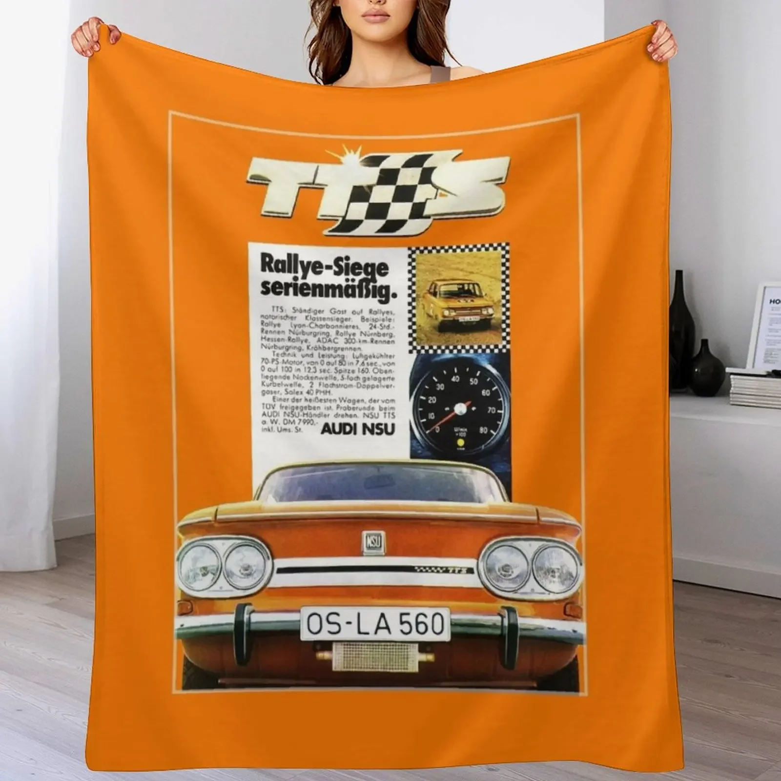 NSU PRINZ TT / TTS Manta suave para aire acondicionado, para oficina y hogar