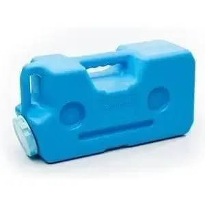 W_AquaBrick Contenedor de almacenamiento de agua a largo plazo de 3 galones, apilable, sin BPA, azul (6) Fácil de despejar y vaciar completamente.