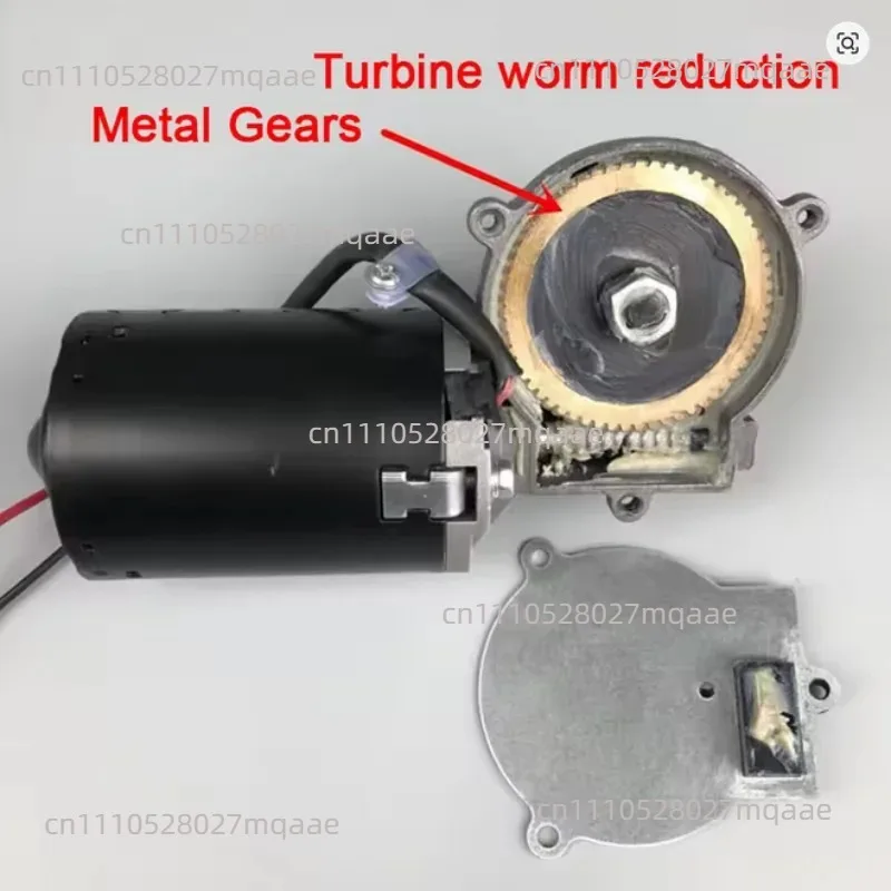 60W Worm Gear Worm DC Reducer Motor DC 24V 50/52RPM High Power High Speed Motor Self Locking Metal Gear