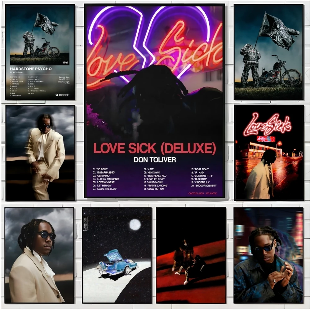 

D-Don T-Toliver Painting Calligraphy Minimalist Print Canvas Poster Unframed Wall Art For Home Office Decor