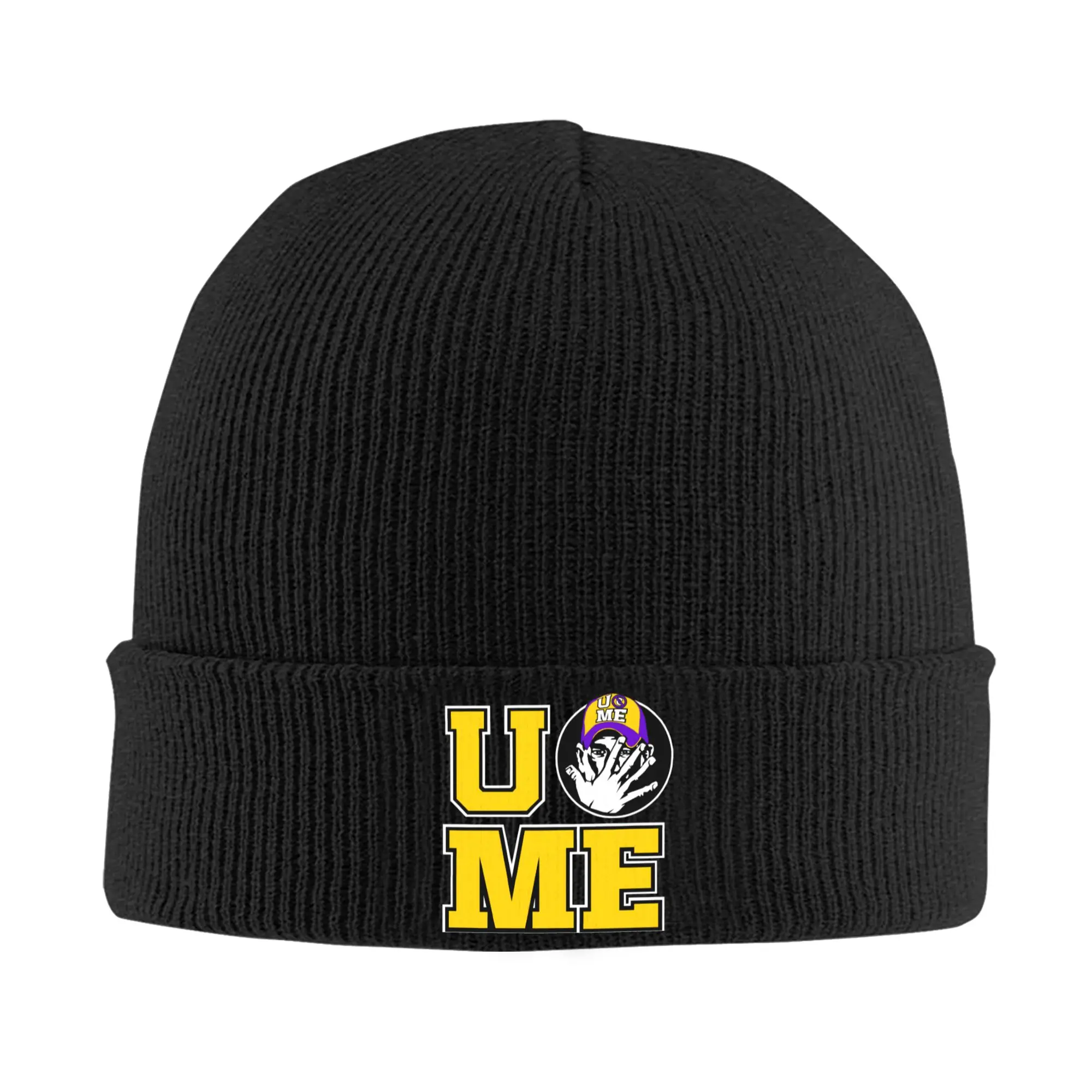 Cenaes Never Give Up Bonnet Hat Hip Hop Knit Hat Men Women Unisex Adult Johnes U Cant See Me Winter Warm Skullies Beanies Caps