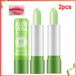 Aloe Vera Color-Changing Lipstick Long-Lasting, Moisturizing, Temperature-Activated Lip Balm, Fade-Resistant Nourishing Lip Care