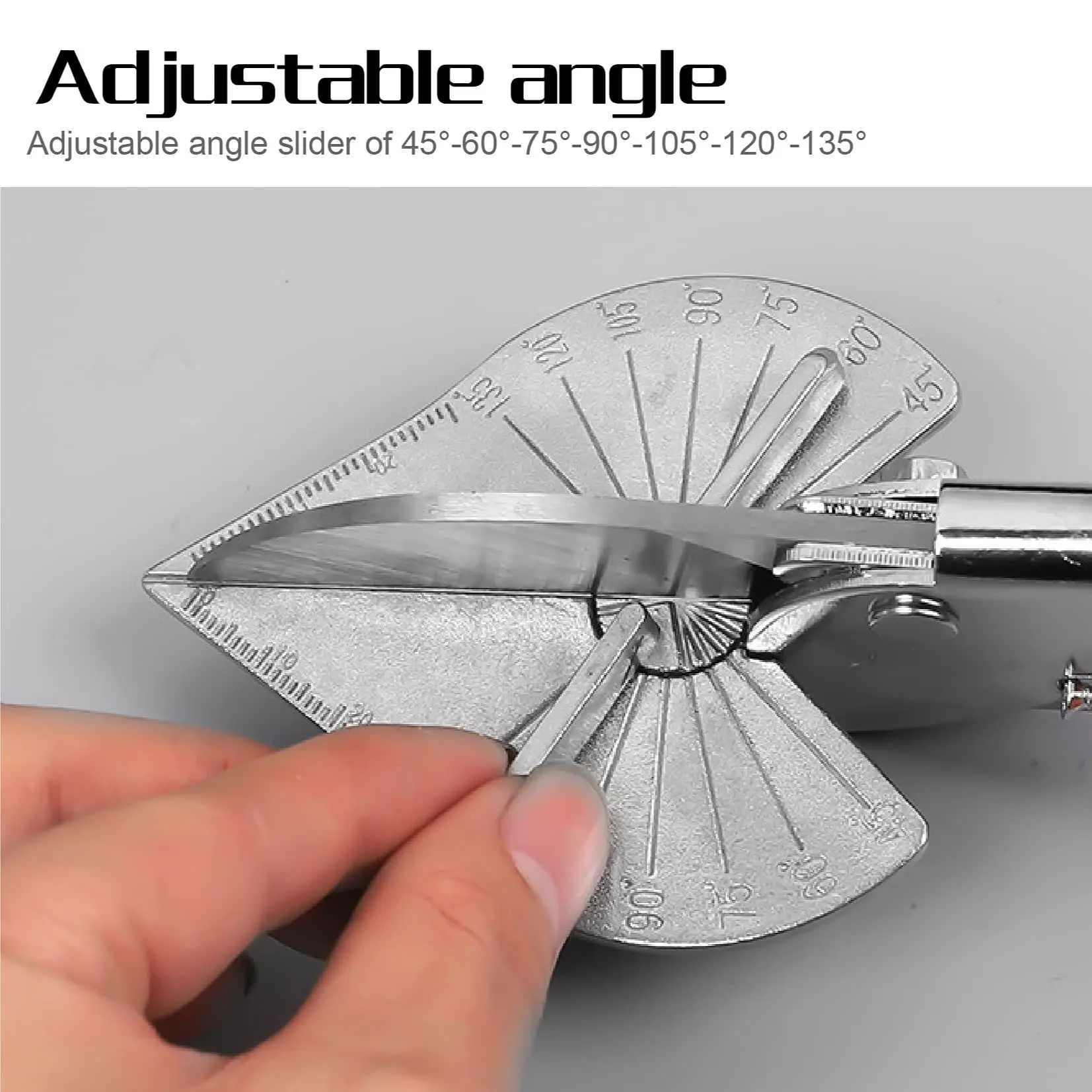 Multi-angle Bevel Scissors Angle Shear 45-135 Degree Angle Mitre Siding Wire Duct Cutter With Replacement Blades and Spanner