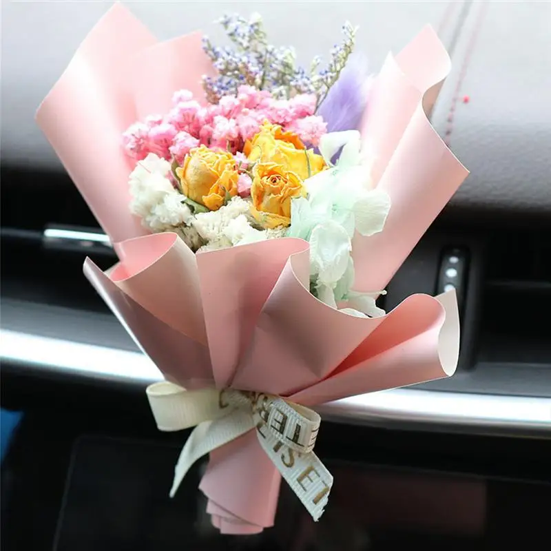 Mini Bouquet Flowers For Car Air Freshener Immortal Dried Floral Aromatherapy Natural Car Air Freshener For SUV RV Truck