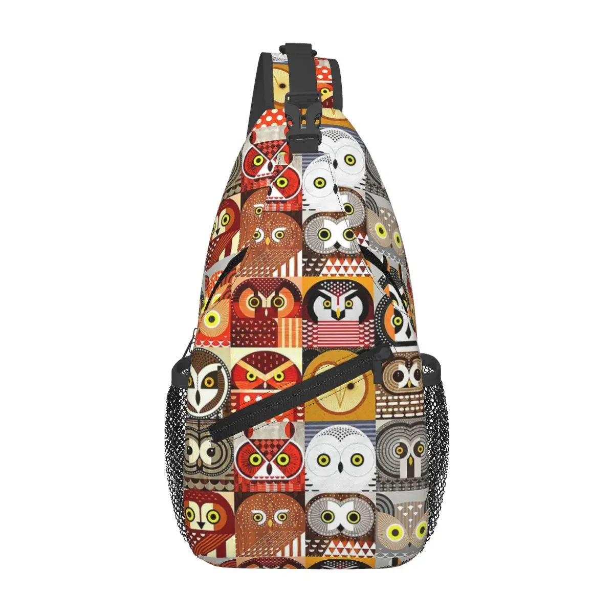 

North American Owls Sling Backpack Sling Bag Hiking Travel Chest Bag Daypack Men Fashion Crossbody Backpack Shoulder Bag Pouch