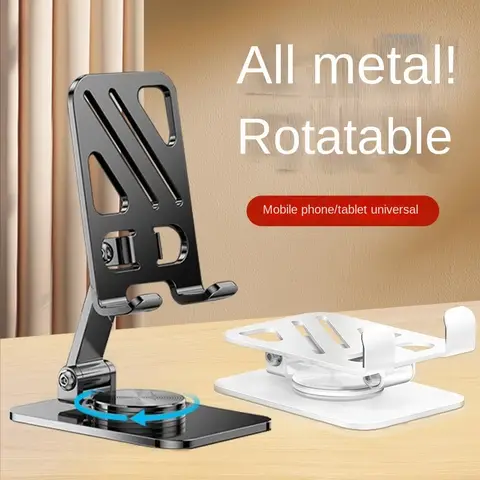 Kolstål kan roteras 360 graders mobiltelefonstativ metall skrivbord bärbar hopfällbar titta på filmer catch up live lata stativ 6 best sales mobilhållare för att titta på film - №2