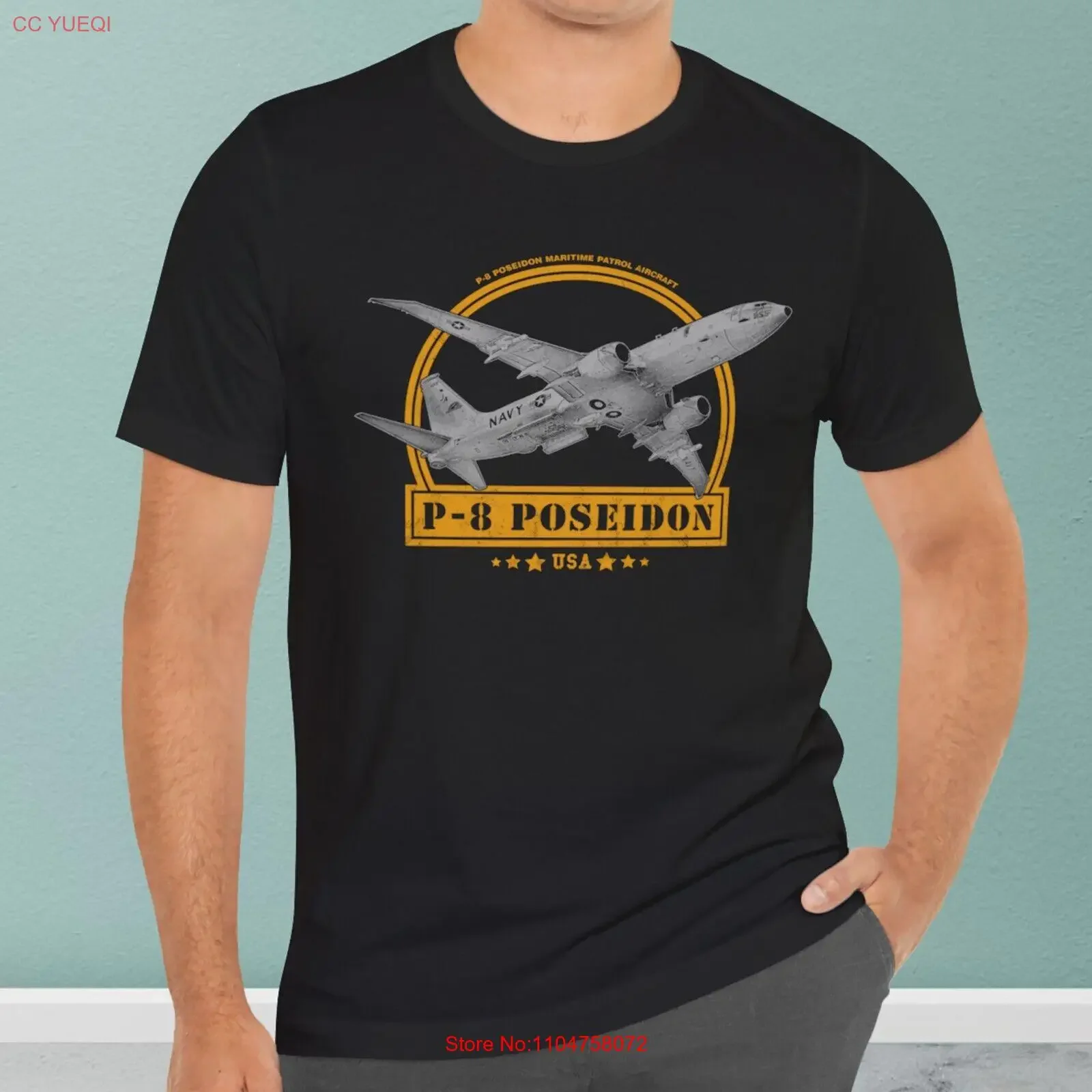 

Футболка P8 Poseidon Aircraft, винтажная стираная футболка унисекс с рисунком, слегка дышащая дизайнерская одежда, универсальная, мягкая, растянутая