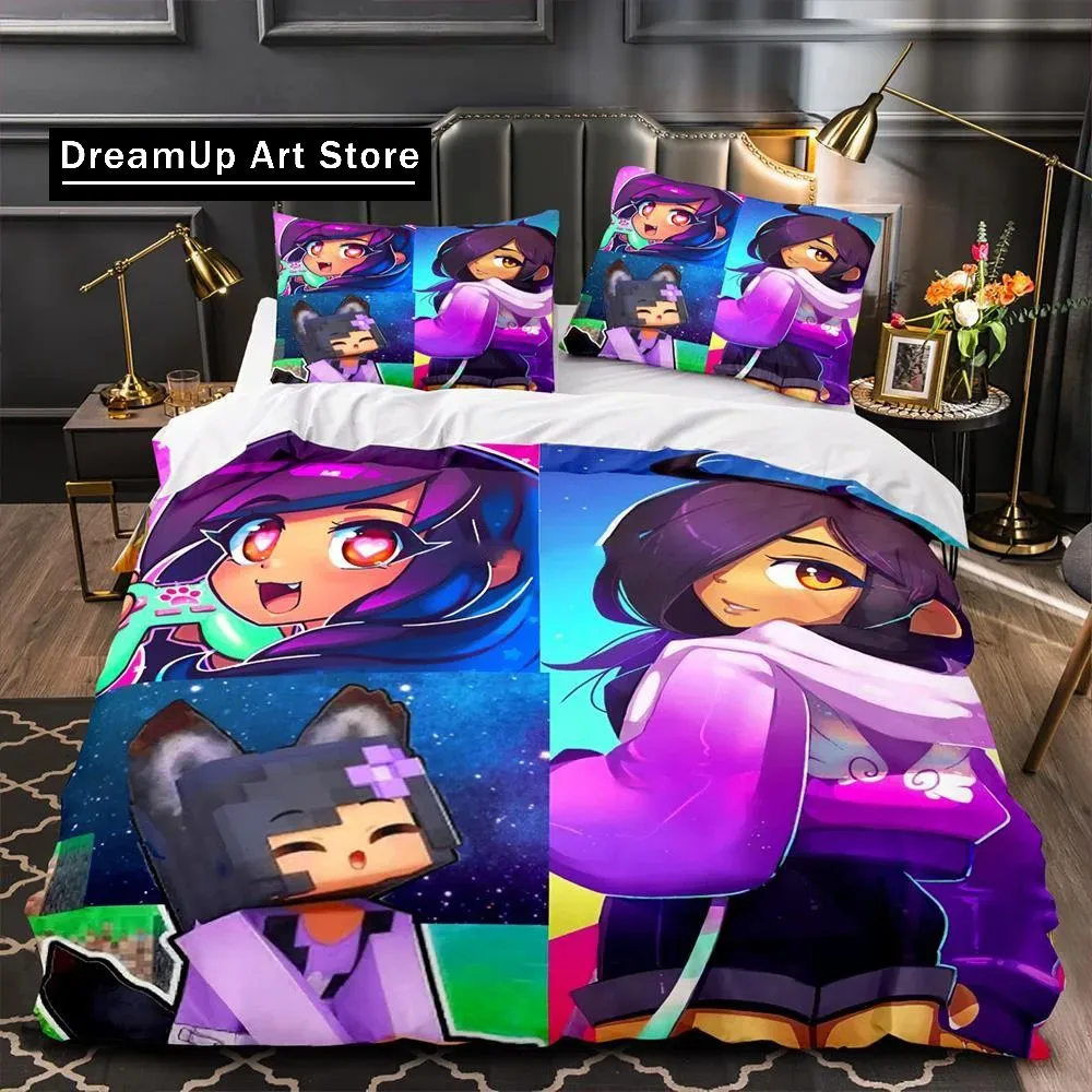 3D Print Aphmau Jessica Bravura Bedding Set Boys Girls Twin Queen King Size Duvet Cover Pillowcase Bed boys Adult Bedroom