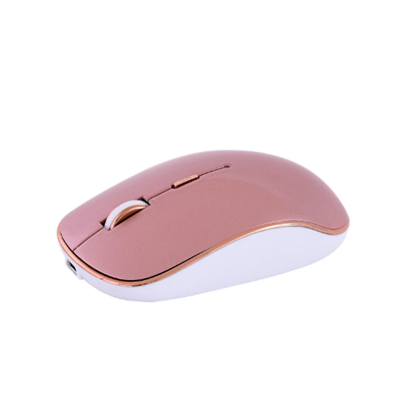 2.4Ghz Rechargeable Wireless Bluetooth Dual-Mode Gaming Mouse, Suitable for Laptop, PC, Computer, Mac,Rose