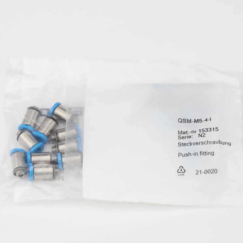 10pcs Quick Connector Joint Pneumatic Fittings FESTO-Type QSM-M5-4-I 153315