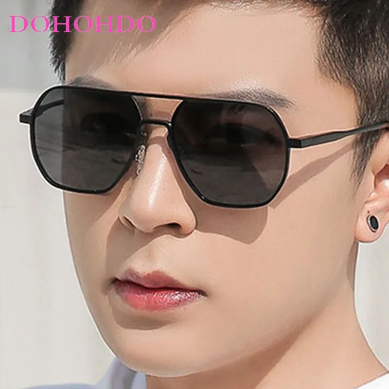

New Fashion Twin Bridge Metal Leg Pilot Women Sunglasses Luxury Brand Designer Men Sunglass For Outdoor Driving Eyewear UV400