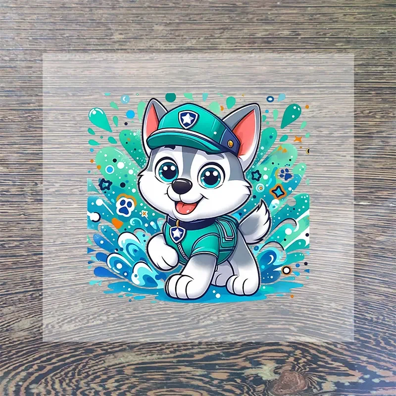 Paw Patrol Heat Transfer Patch สําหรับเสื้อผ้าอะนิเมะการ์ตูน DIY หมวกเสื้อยืดเหล็กบนแพทช์ Applique เสื้อผ้าที่กําหนดเองสติกเกอร์ไวนิล
