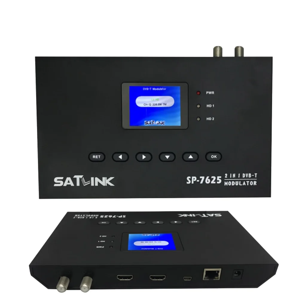 Originale Satlink Sp-7625 Route dvb-t Av Router Dm modulatore dvb-t Av Hd modulatore Rf digitale 2 In 1