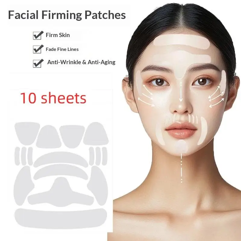 160Pcs PE Anti-Wrinkle Patch Set Invisible Forehead Smile Nasolabial Folding Strips Skin-friendly Facial Lifting Patch Sticker