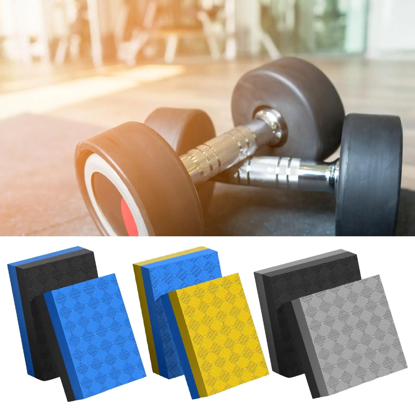 

2x Weightlifting Crash Drop Pads Indoor Outdoor Shockproof Portable Noise Reducing Deadlift Weight Cushion for Club Home Workout