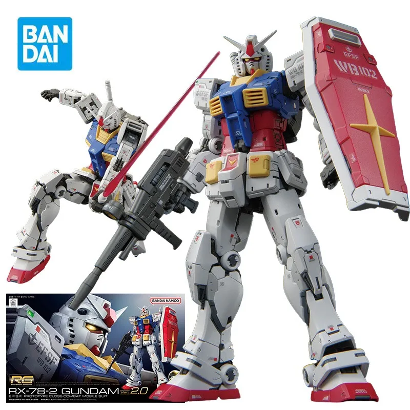 

BANDAI RG 1/144 RX-78-2 GUNDAM 2.0 Action Figures Mobile Suit Gundam Build Fighters Anime Model Kit