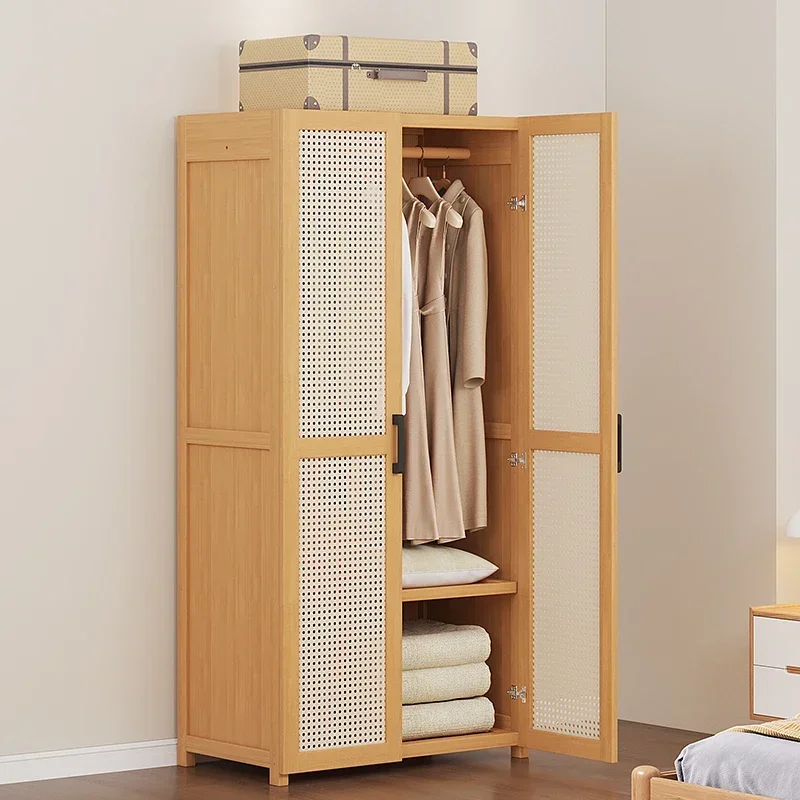 Ropero de Madera de Diseño Moderno, Modular, Ahorrador de Espacio para Niños, Armario Simple con Estantes de Almacenamiento, Mueble Ropero