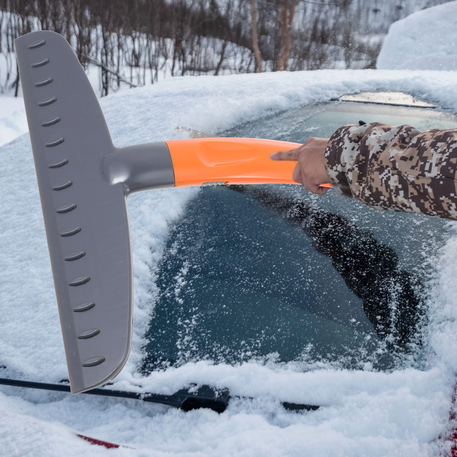 

Snow Scraper Multi-functional Ice Remover T-type Plate for Car Shoveling Accessory Abs Tool Outdoor Removal