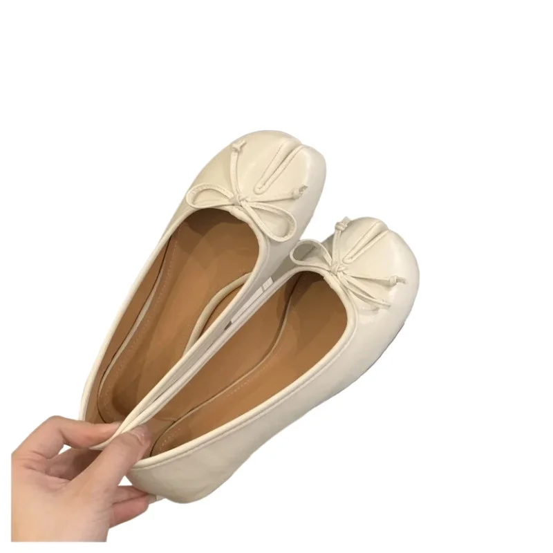 Slip On Loafers Soft Moccasins Tabi Ninja Casual Mujer Ladies Bow Knot Mujer New Brand Women Flats Soft Ballet Shoes