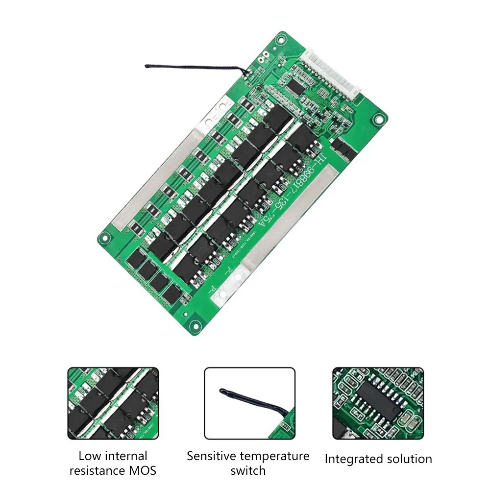 13S BMS 48V 30A/40A/50A/60A/70A Lithium Battery Charger Protection Board with Temperature Control Balance Charger Circuit Board