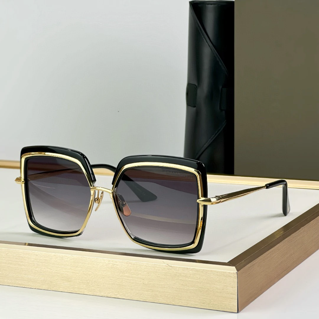 

Top High Quality Sunglasses for Men Titanium Style ADITA NARCISSUS DT503 Fashion Design Sunglasses for Womens with box