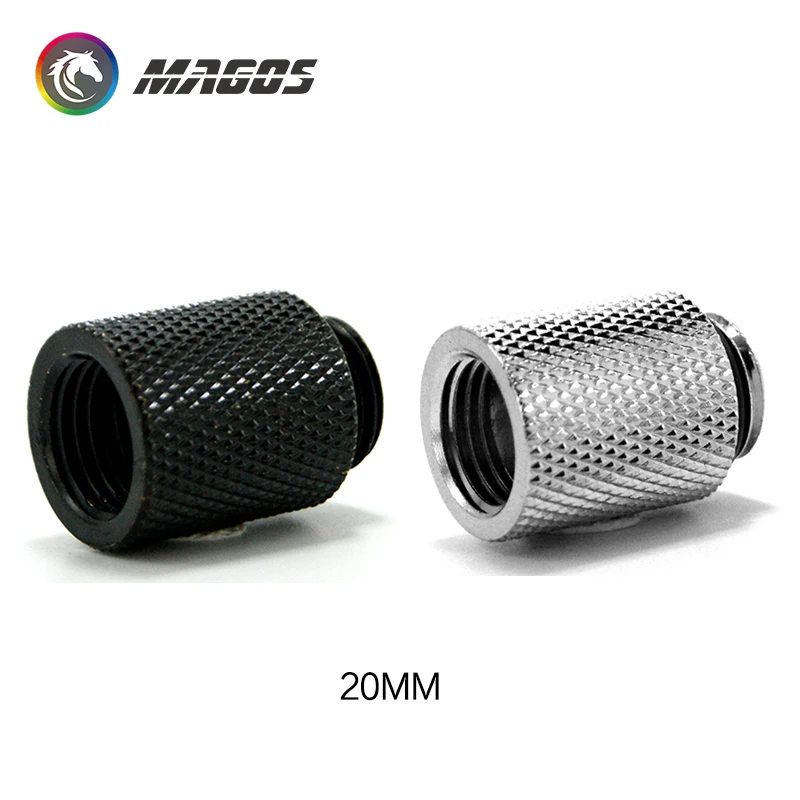 Raccordo di estensione 10mm 15mm 20mm 30mm 40mm MF G1/4 Nichel nero/argento per connettore di raffreddamento ad acqua del computer