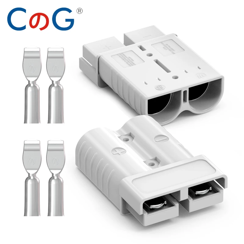 CG 2/4 PCS 175A Gray Connector 1/0AWG 12-36V Battery Quick Connector Disconnect Wire Plug Kit for Cable RV Truck Winch